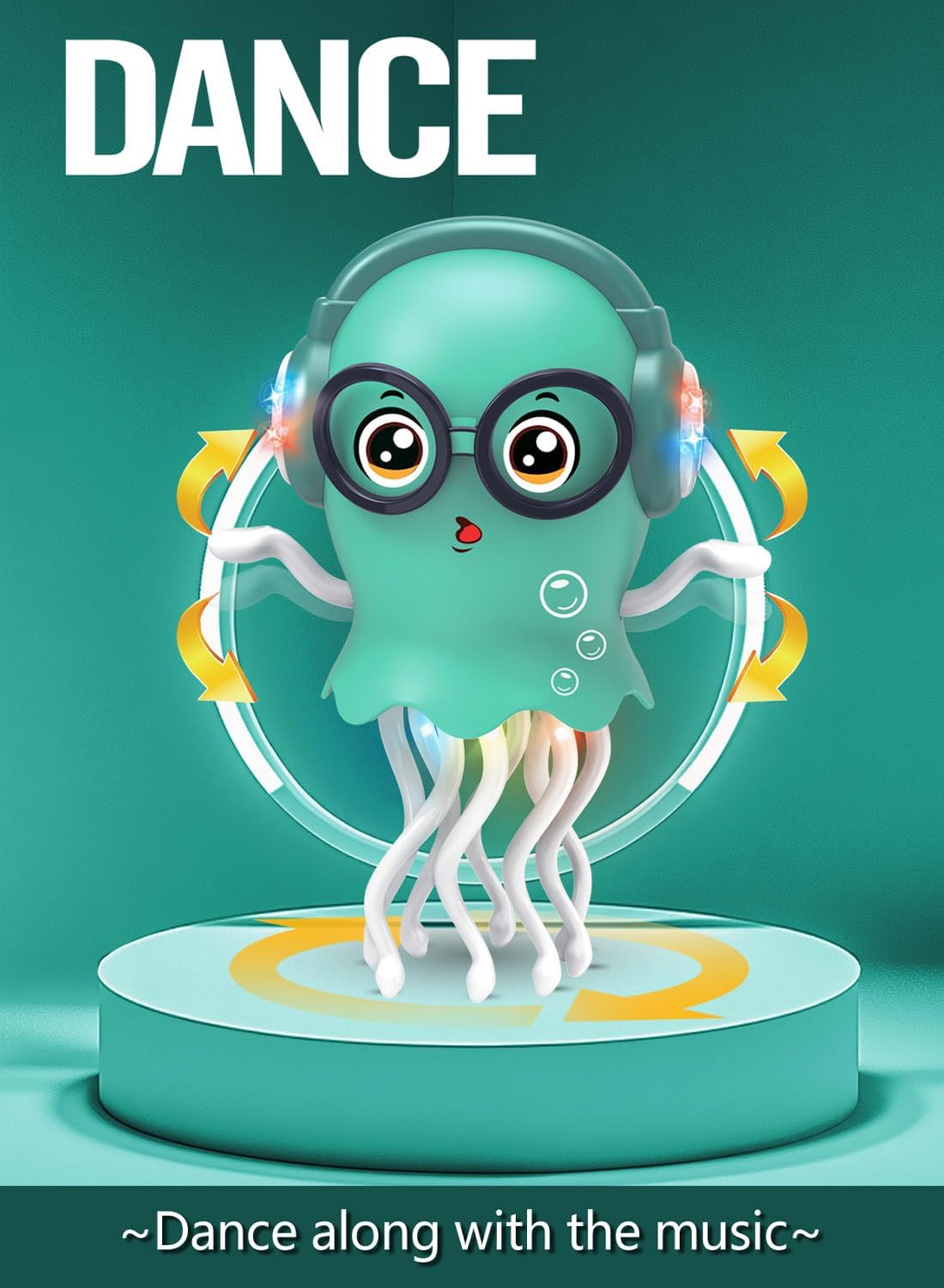 💃🌈 Dancing Jellydancer Toy – Fun Crawling Music Toy for Kids 🎶 Perfect Gift for Ages 3–8!