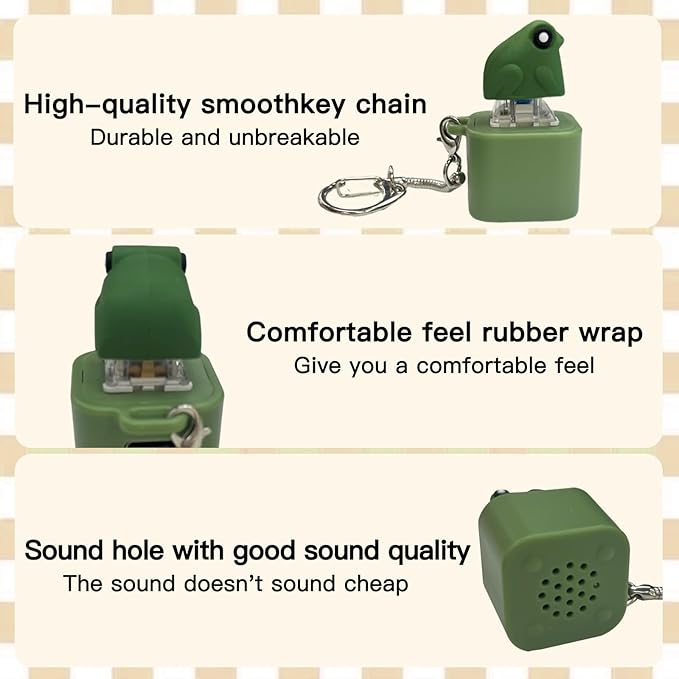 Frog Keychain with Realistic Croak Sound