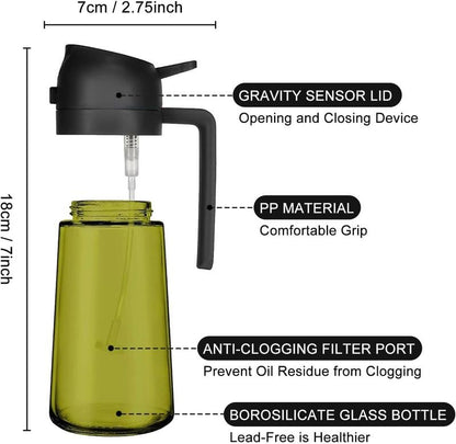 🌿 2-in-1 Oil Sprayer & Dispenser – Control Every Drop, Cook Healthier! 🍳✨